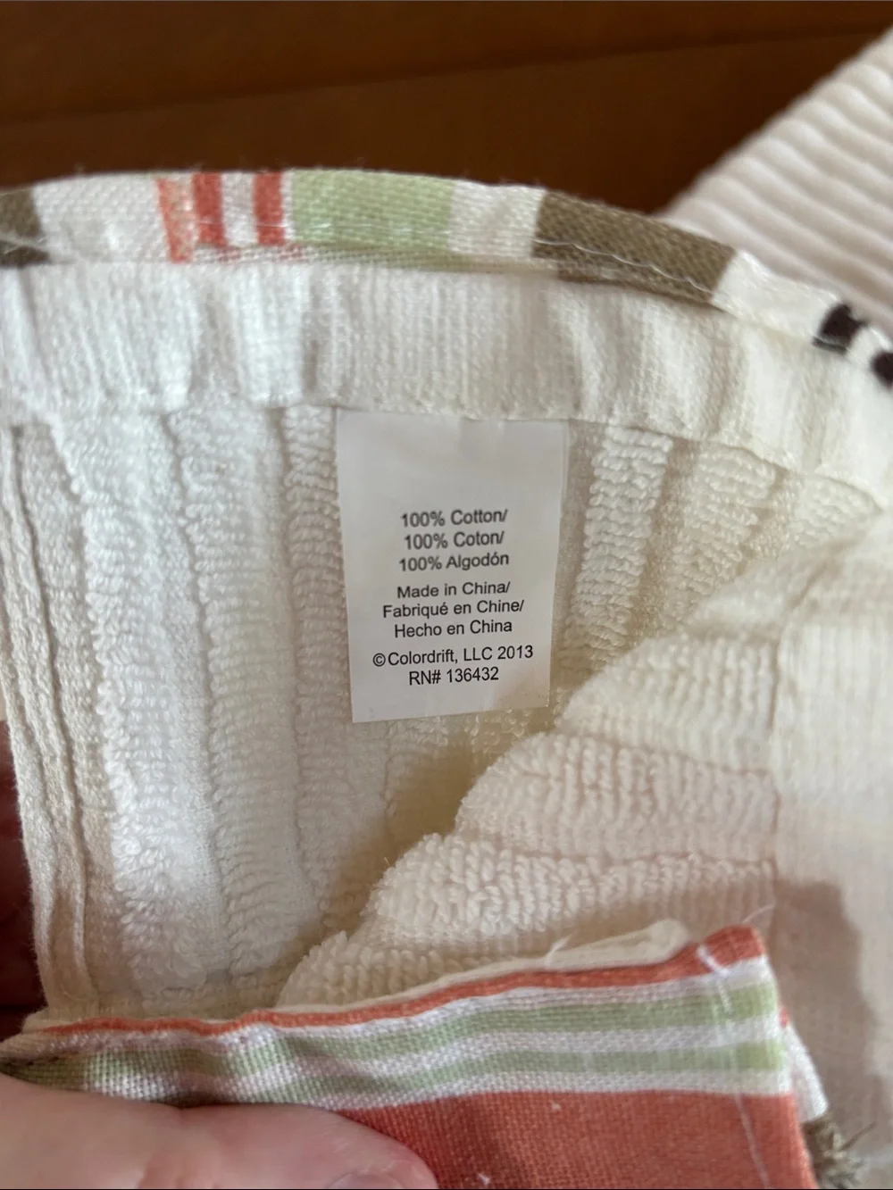 Striped towel set by Colordrift nautical